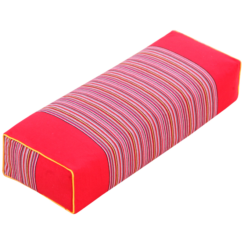 枕套颈椎枕套老粗布枕套单人护颈枕套枕芯套方形枕套睡眠枕套 红色 方