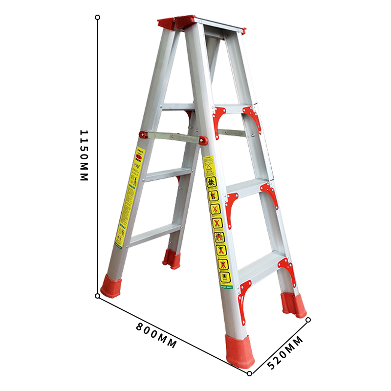 臻远 ZY4060610铝合金人字梯家用折叠梯双面扶梯加厚四步梯1.2米高清大图