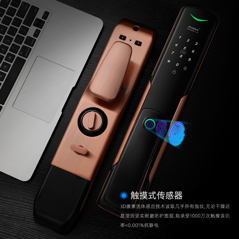 以方科技 指纹锁家用防盗门密码锁智能锁全自动电子锁磁卡门锁中华二号联网款远程指导安装