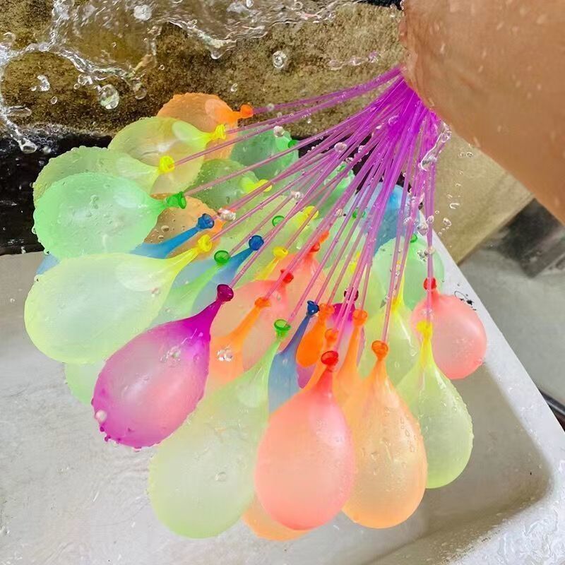 网红水气球打水仗儿童玩具自动打结快速注水夏天戏水--快速注水气球;550个装（+注水接头）高清大图