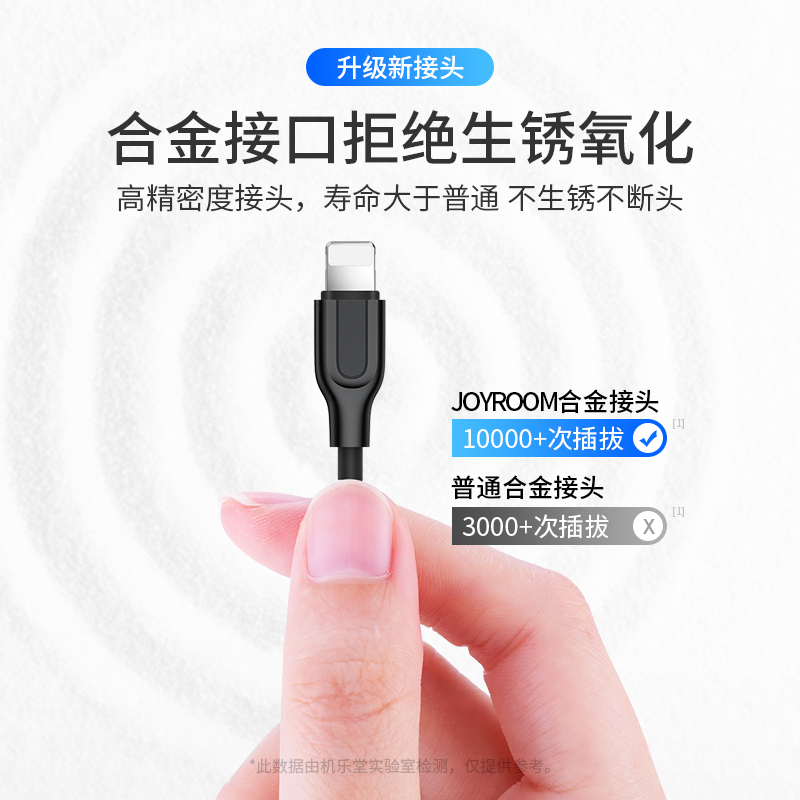 机乐堂 苹果手机数据线 支持iPhoneXS/max/6s/7p/8plus/xr/iPad充电器线 1米 白色