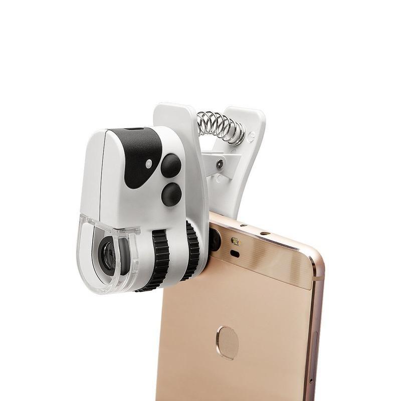 申宏迷你手机显微镜放大镜高清100倍带灯400倍电子手机放大镜260倍