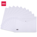 得力(deli) 8308塑料档案袋 10只A4透明文件袋 按扣资料袋