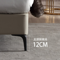 AIRLAND雅兰轻奢简约头层牛皮可调节双人软靠包床1.5m卧室实木床1.8米现代婚床 天鹅堡