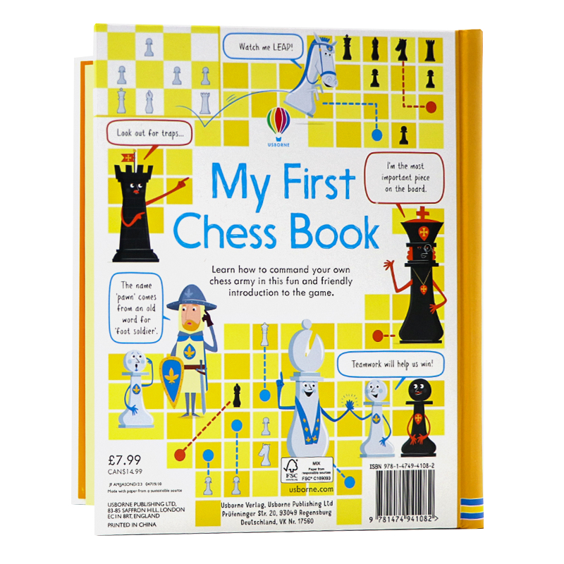 [正版]Usborne 我的第yi本国际象棋书 英文原版 Usborne My First Chess Book 尤斯高清大图