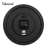 天王星(Telesonic)客厅挂钟现代复古钟表 卧室餐厅石英钟木纹中式会议室书房时钟 静音扫秒机芯 13英寸