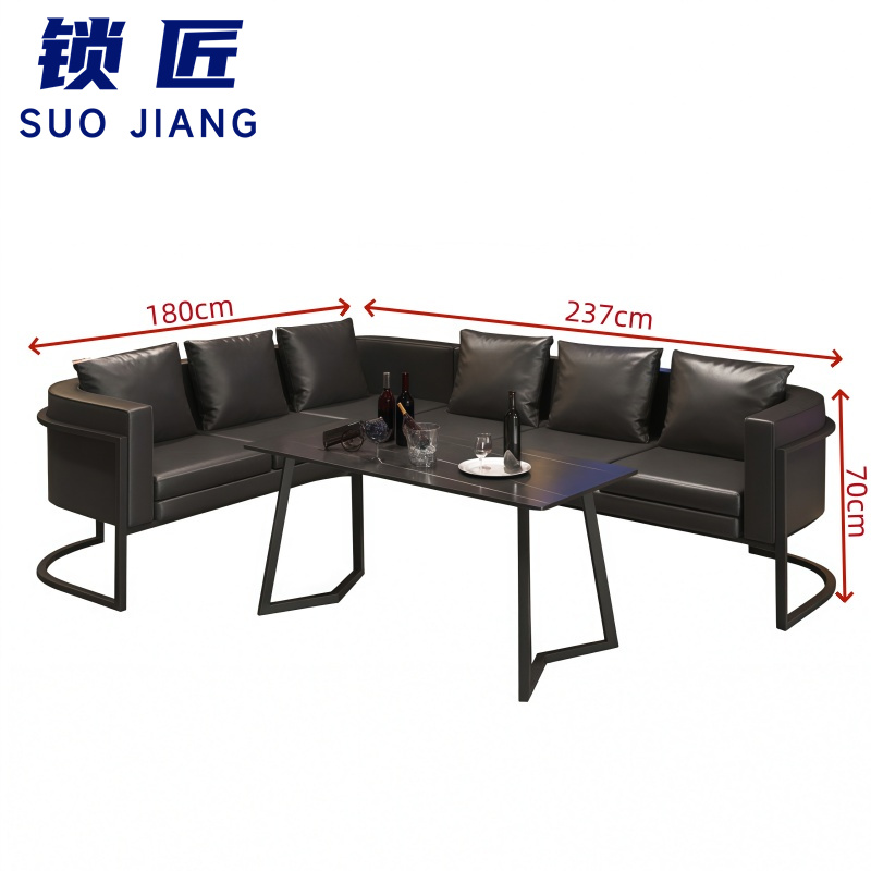 锁匠 沙发组合L型+茶几套高清大图