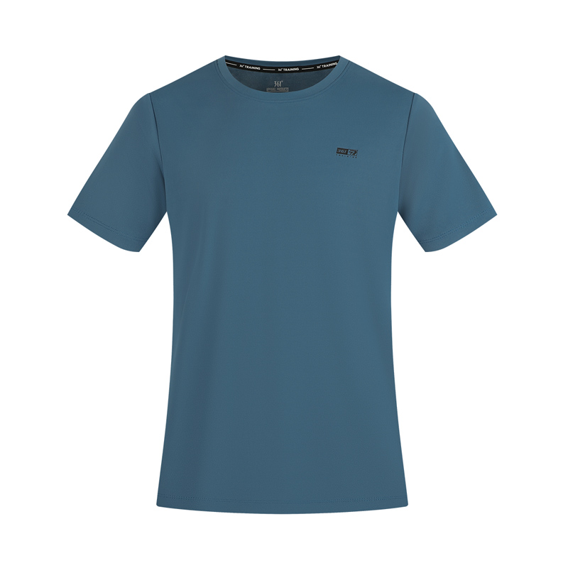 361°运动T恤男舒适透气百搭短袖652524115V 青绀色 XL