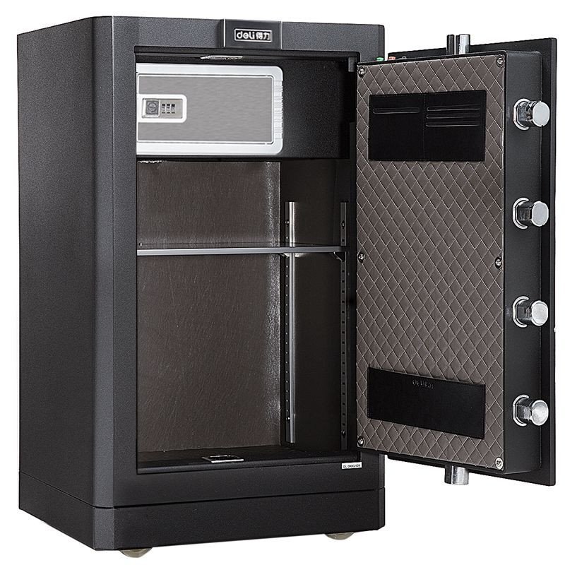 得力(deli)4088智能APP保险箱 深灰 高72cm 电子密码防盗保险箱 3C认证办公家用防盗合同资料保险柜