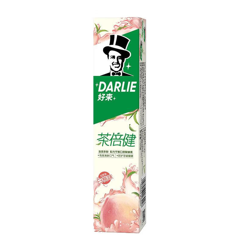 DARLIE好来(原黑人)茶倍健初萃茶白桃味牙膏160g 平衡口腔酸碱值