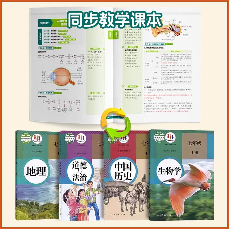 [单本]秒查速记初中小四门 初中通用 [正版]秒查速记初中小四门 快速提分生物地理历史道法7-9年级全国适用书天天向上初高清大图