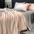 星月居 莱赛尔天丝夏被夏凉被夏季凉感冰丝空调被 200x230cm夏被三件套-夏被+枕套两个 半熟蜜桃-流沙灰