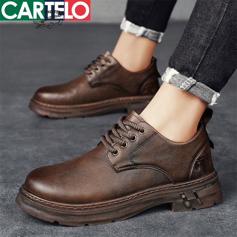 线下专柜同款卡帝乐鳄鱼cartelo新款百搭马丁鞋休闲鞋男鞋工装鞋板鞋