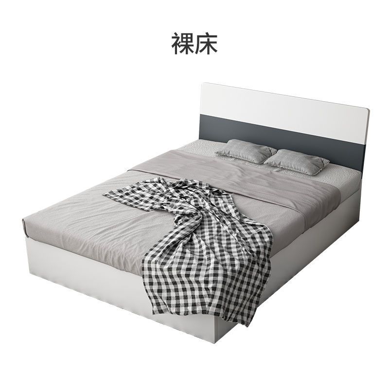 慕栢森床实木床现代简约平板床北欧风双人床儿童床板式床视频