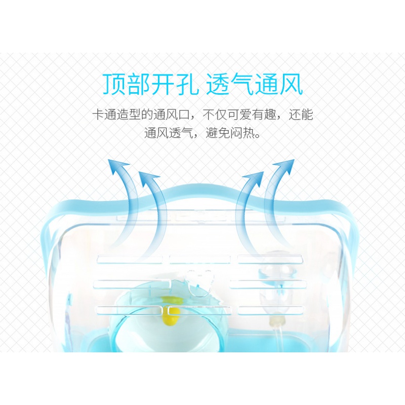 水晶观赏仓鼠笼子透明亚克力用品便携式透明豚鼠龙猫外带套餐高清大图