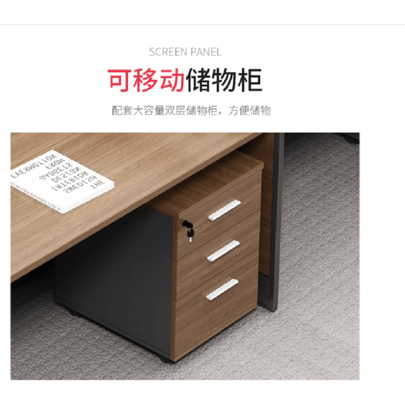 沃盛 简约现代职员工位 办公室 带屏风桌子 多色可选 直型单人位图片