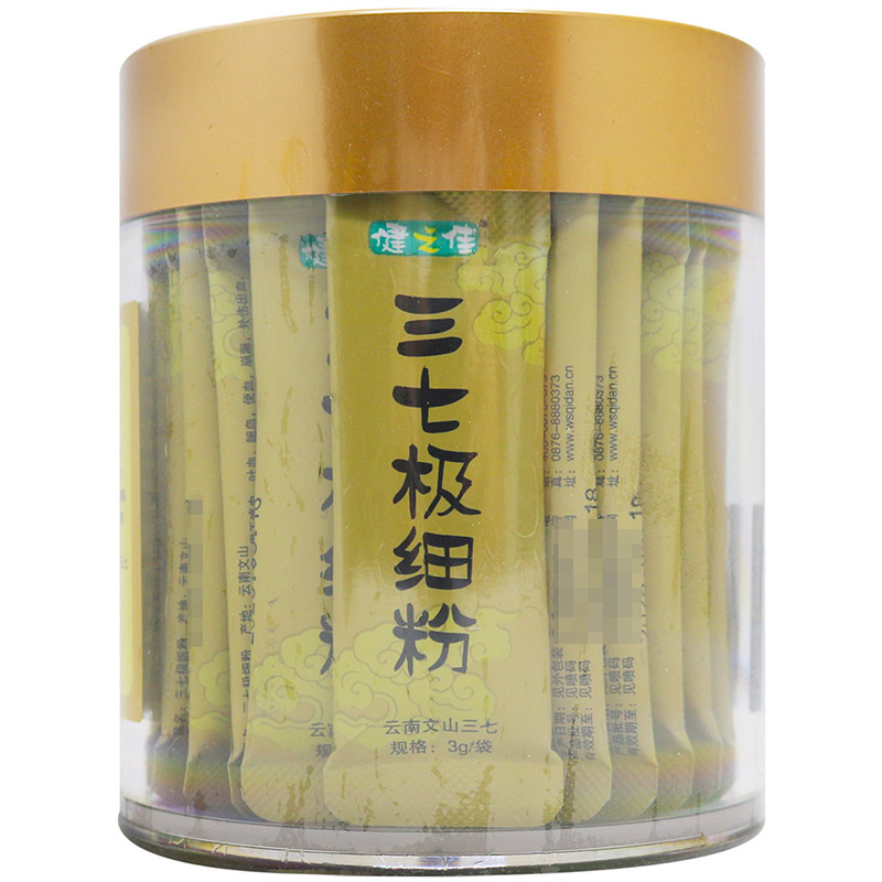 健之佳 三七极细粉 3g*30袋/瓶 独立袋装 方便冲泡高清大图