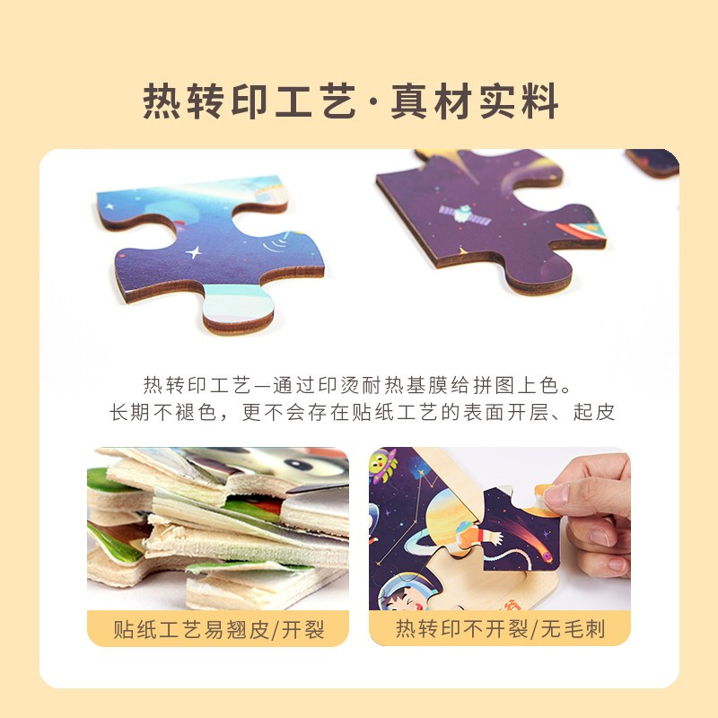 过凡米童谷正版授权儿童故事拼图玩具木质拼图男孩女孩玩具3-4-5-6岁早教生日礼物
