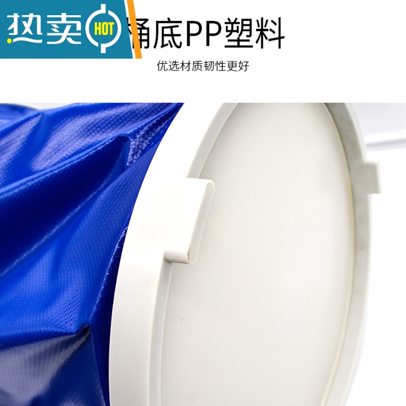 敬平汽车用牛津布大号车载便携式洗车桶户外钓鱼桶伸缩折叠桶 11L折叠水桶+收纳袋高清大图