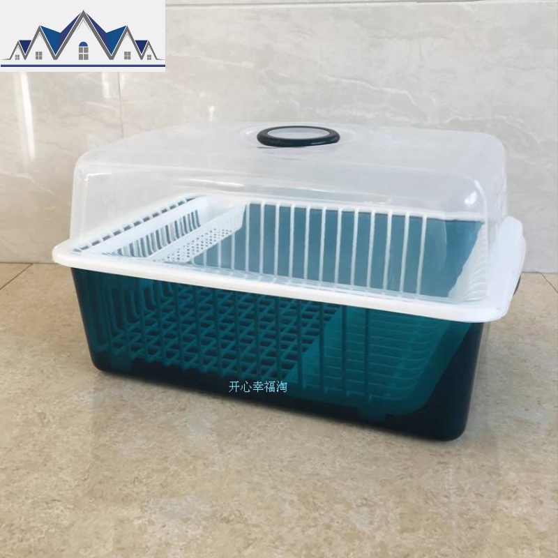 碗柜塑料厨房沥水碗架带盖碗筷餐具收纳盒放碗碟架滴水碗盘置物架_84_412高清大图