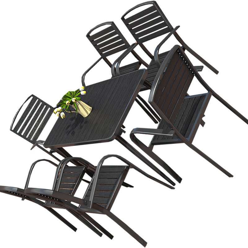 汐户外桌一桌六椅套高清大图