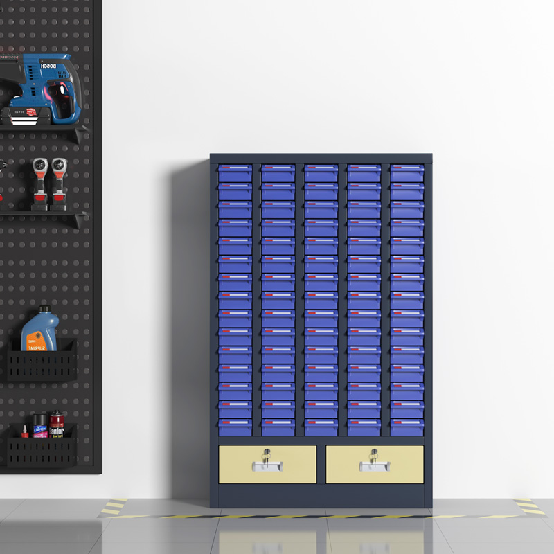 臻远 ZYLJG-W72 零件柜抽屉式工具柜电子元件柜螺丝柜物料柜 75抽蓝色无门加二斗小号高清大图
