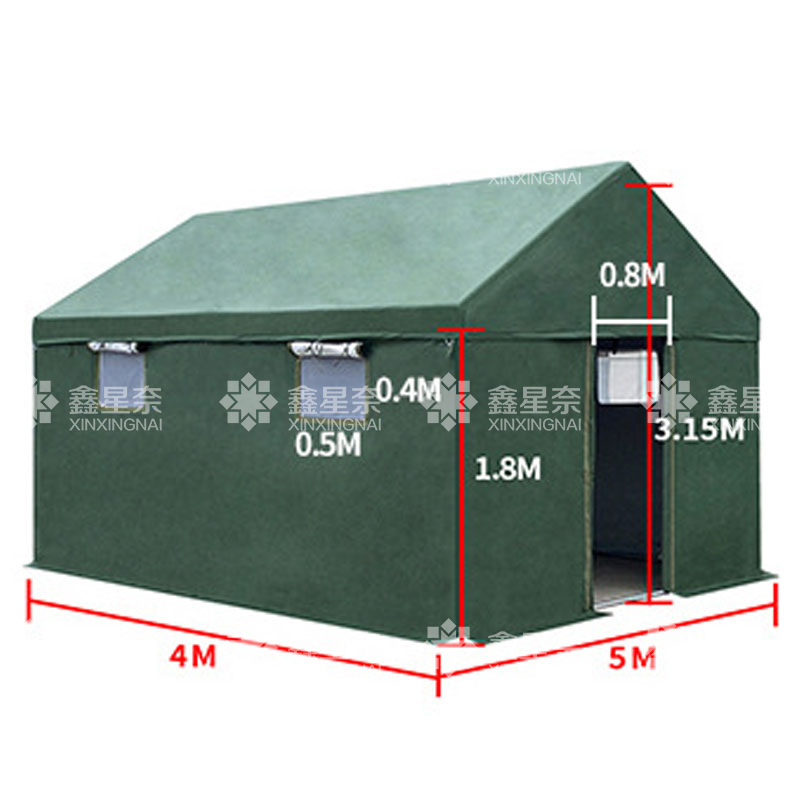 鑫星奈 XXN40614132 户外施工帐篷防雨应急救援加棉帆布帐篷 4*5米高清大图