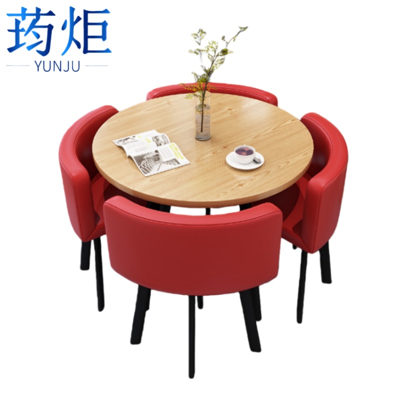 荺炬圆桌一桌4椅80cm套高清大图