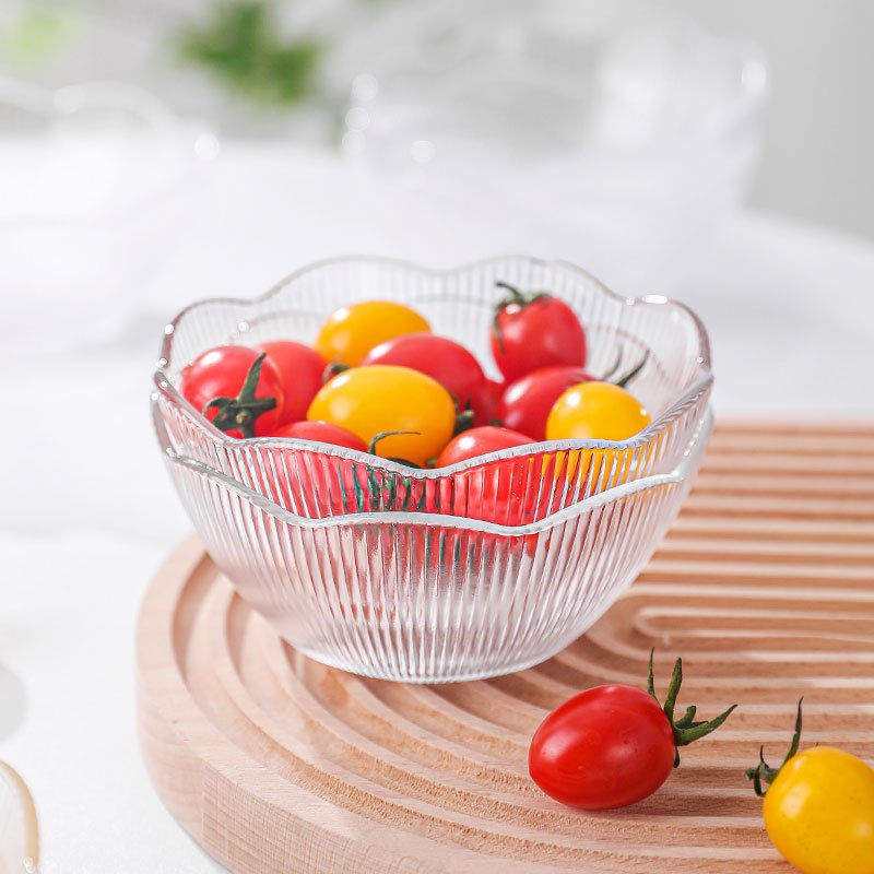 乐唯诗 竖纹花瓣碗 白色 300ml*2只高清大图