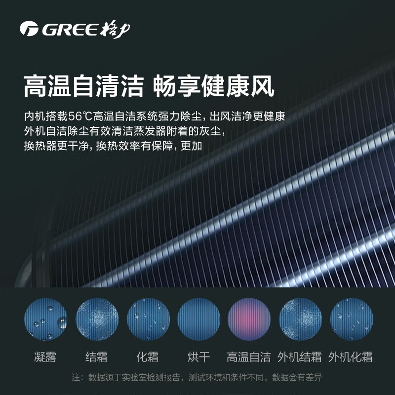 格力空调1.5匹云霓 新一级级能效变频冷暖壁挂式卧室挂机KFR-35GW/NhAn1BAj珊瑚玉色高清大图