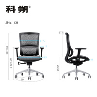 科朔 办公椅电脑椅带倾仰主管椅网布升降转椅KS-B810