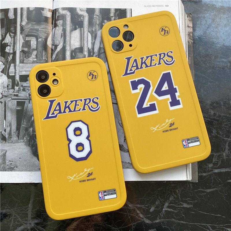 nba篮球x湖人23潮牌7苹果12手机壳iphone11保护套xr软xsmax防摔8p黄色