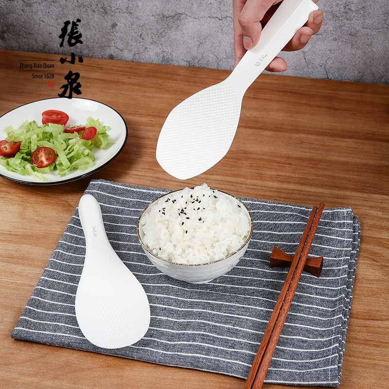 张小泉家用立式饭勺不沾饭铲耐热塑料饭勺子C41470100高清大图