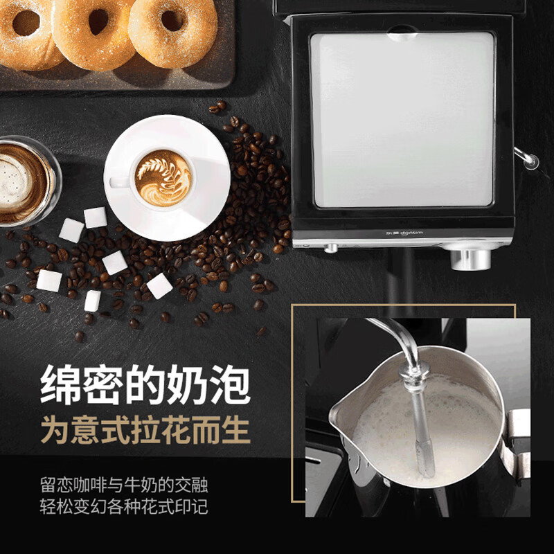 东菱(DonLim) DL-KF6001咖啡机家用半全自动意式浓缩办公室商用高压萃取蒸汽打奶泡机高清大图