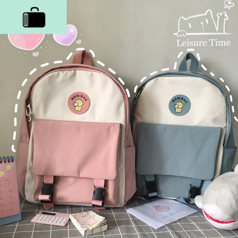 森系书包可爱软妹日系初中双肩包女韩版原宿ulzzang高中学生背包NEW LAKE高清大图