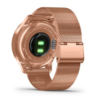 佳明(GARMIN)GarminMove Luxe 黑色表盘玫瑰金米兰尼斯表带 智能通知心率支付触屏指针式智能腕表轻奢版