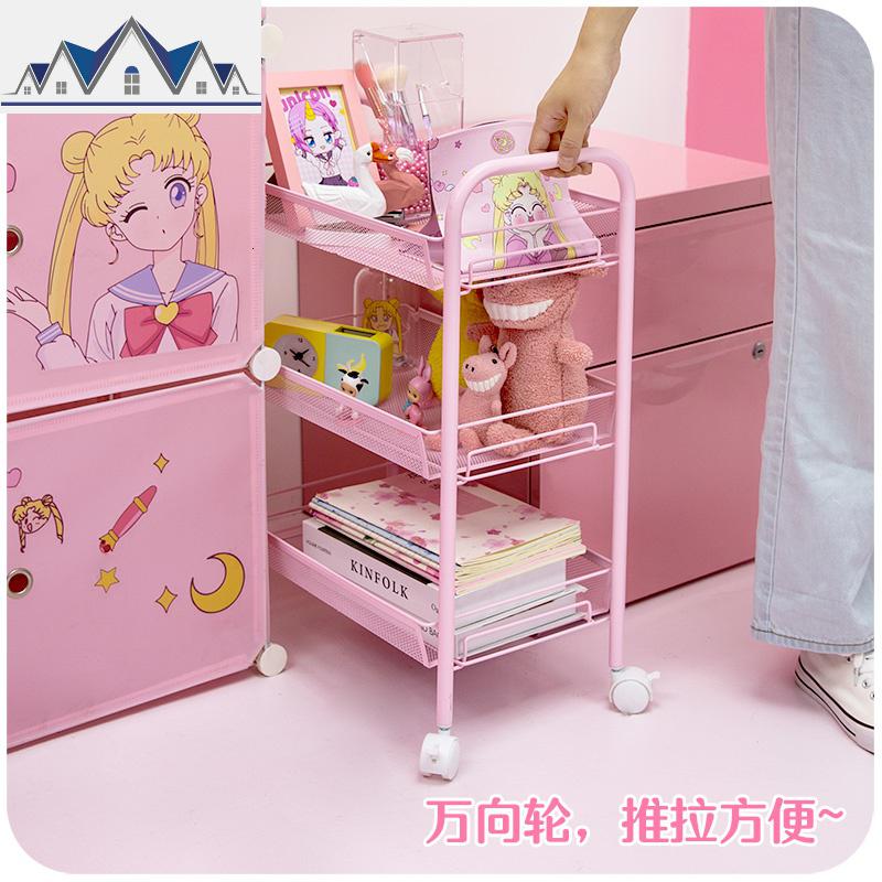 落地置物架可移动零食收纳小推车宿舍厨房用网红女北欧ins风 三维工匠高清大图