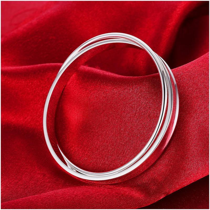 B274 Women Fashion Bracelet女生饰品多圈时尚手镯镀925纯银复古5179