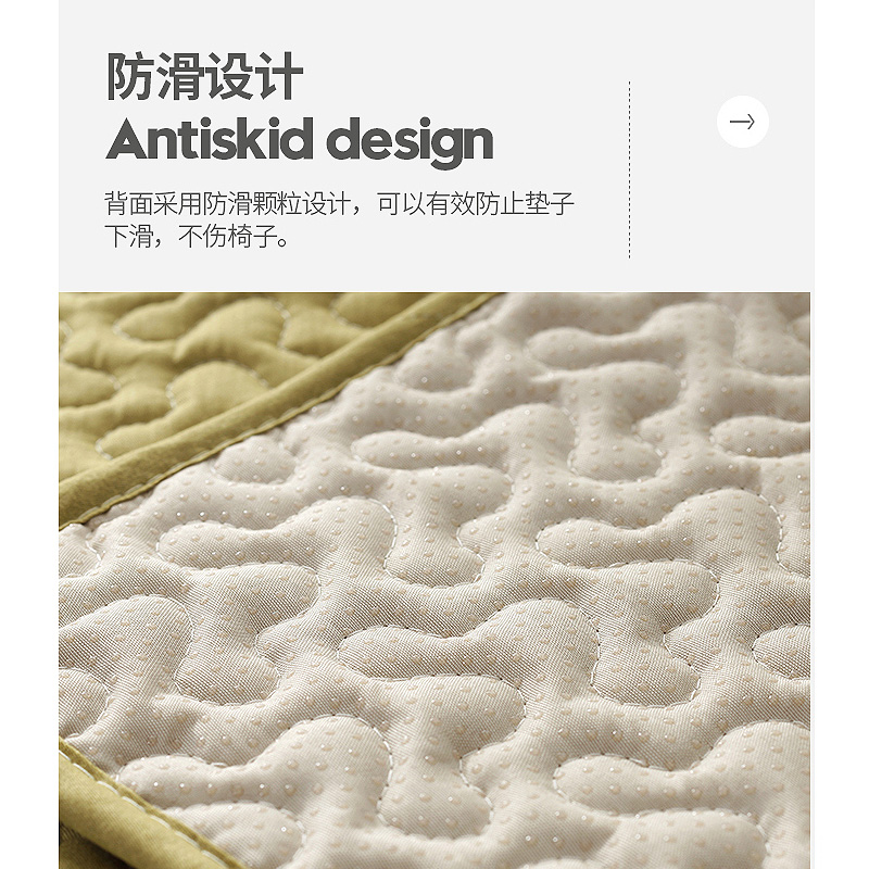 美帮汇全棉斜纹薄款椅垫坐垫家用绑带防滑椅子垫办公室学生凳子屁股座垫高清大图