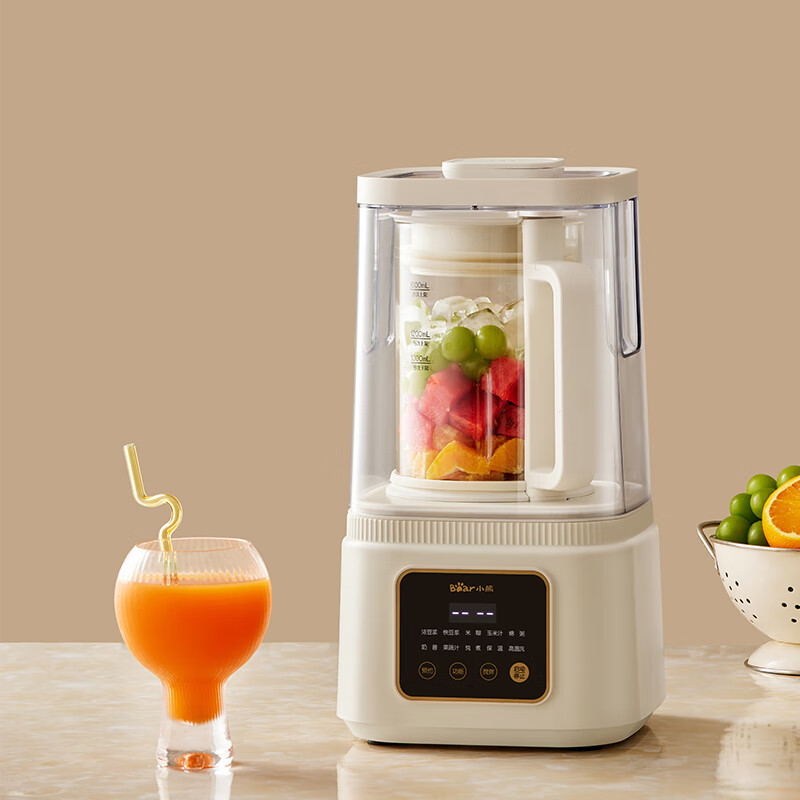 小熊(Bear)低音降噪破壁机 1.6L家用豆浆机 预约多功能全自动米糊机 PBJ-E08F5高清大图