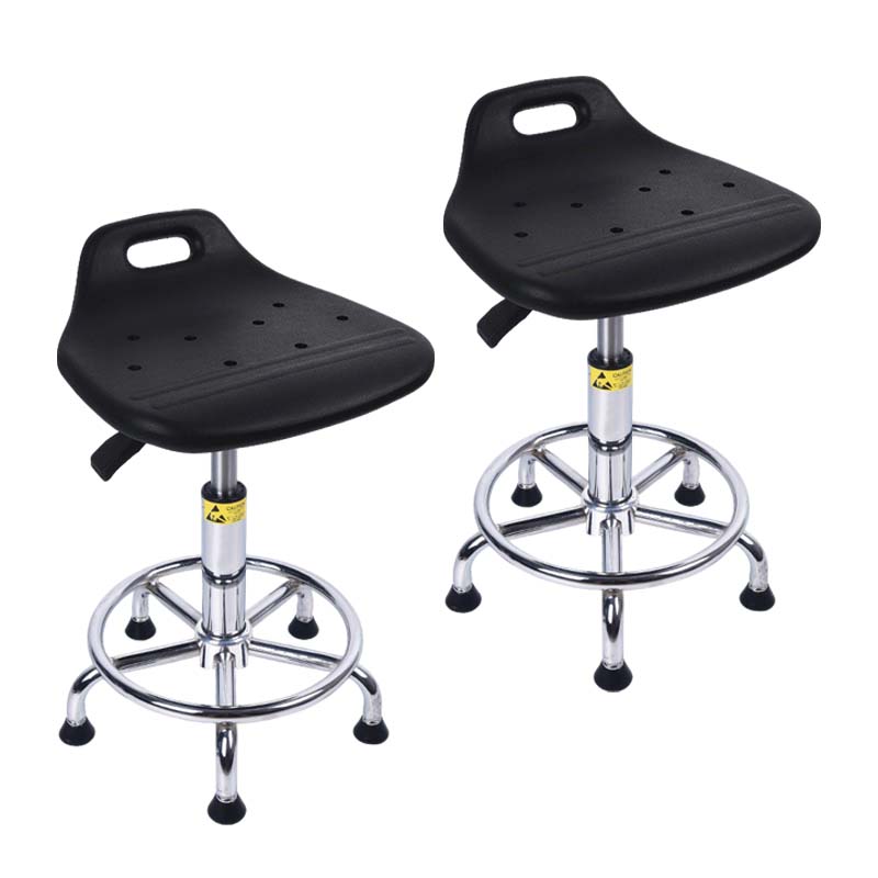 先围 防静电椅 电镀圈脚垫升降40-54cm 个高清大图