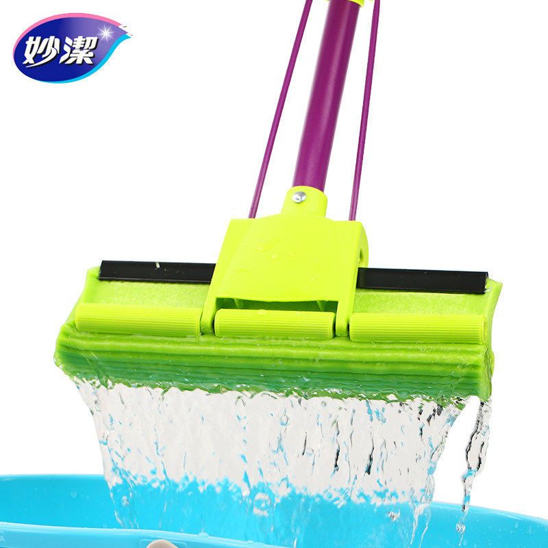 妙洁拖把家用免手洗一拖净替换头懒人拖地神器吸水海绵拖瓷砖地拖