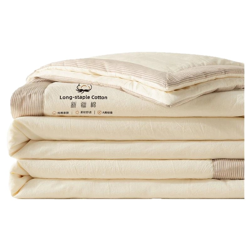 铭思沃单人被150*200cm条 米白高清大图