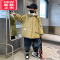 可莉允儿童装男童外套秋冬季2022新款男孩夹棉服棉衣大童冬季加厚派克服