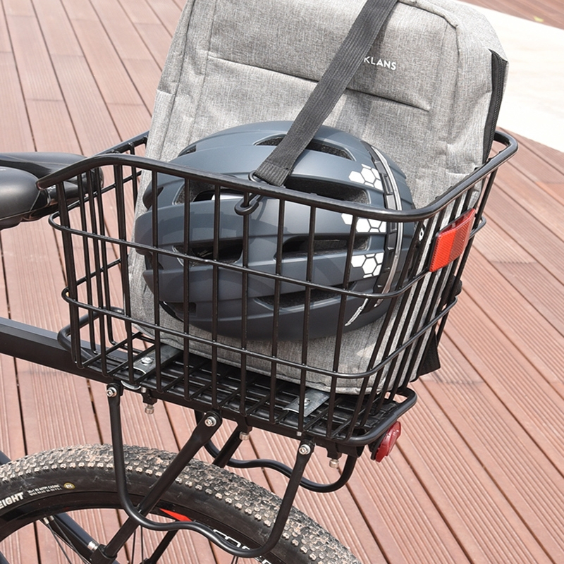 自行车后车筐闪电客山地车篮筐子折叠车后置篮子放书包单车后篮加大车