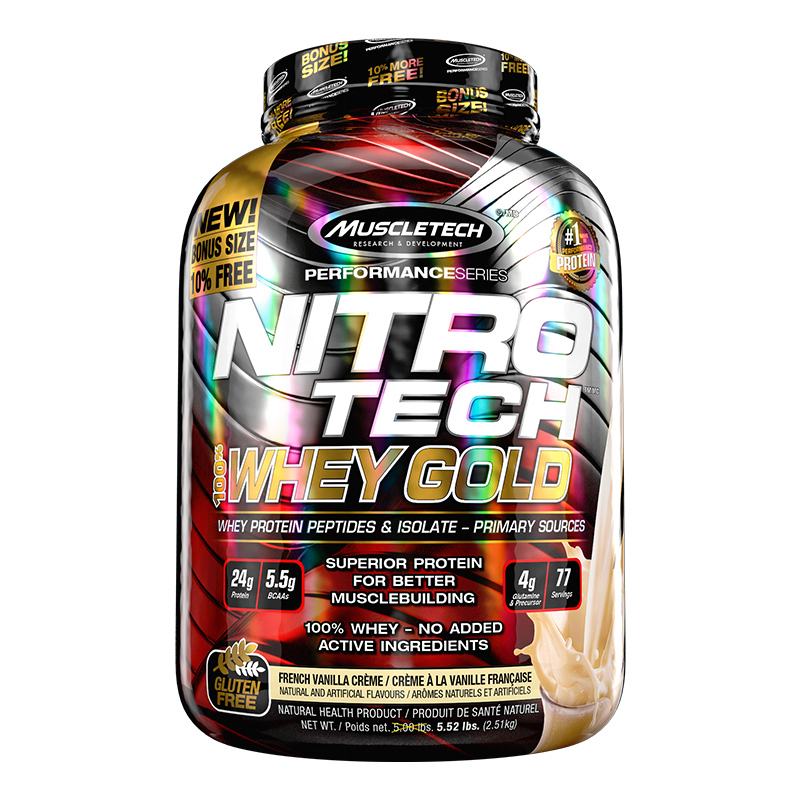 Muscletech肌肉科技苏宁自营正氮健身乳清蛋白质粉增健肌塑形营养粉原装进口官方正品(法国香草味)5.5磅