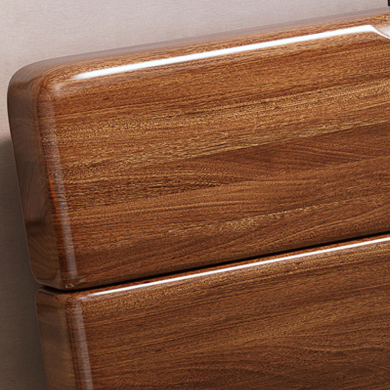 中豫鑫泽 ZYXZ4022721实木床1.5米单人床胡桃木高清大图