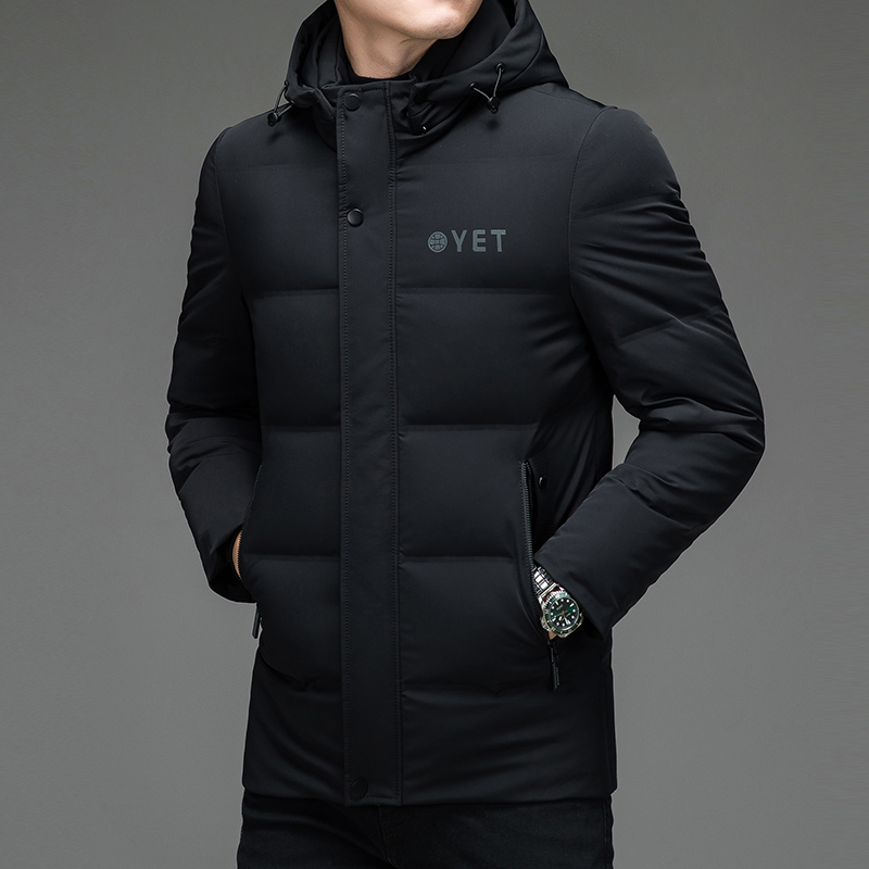 恒源祥可脱卸帽羽绒服男新款厚冬季中青年时尚休闲大码防寒男装外套