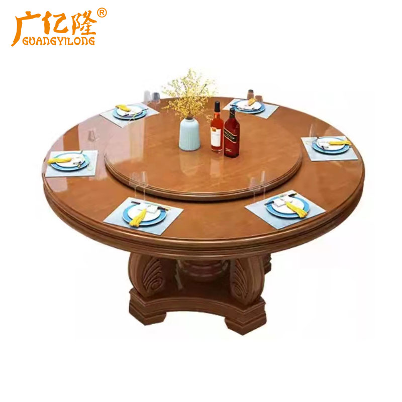 广亿隆饭桌实木餐台圆形餐桌椅定制 1.5米单桌WH-CZH150#C/张