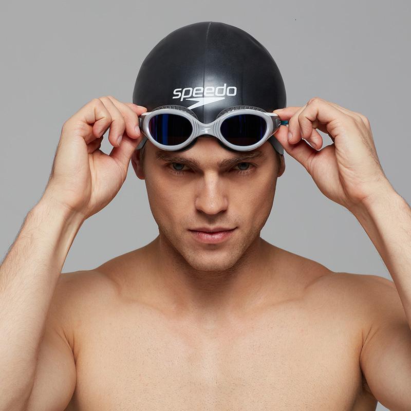 speedo速比涛竞赛款 Aqua V系列游泳帽 多密度硅胶 泳帽 不同厚度弹性舒适